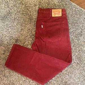 Levi’s 502 Red Corduroy Pants